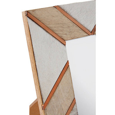 Orsina Photo Frame with a stylish chevron design and natural wood finish for elegant display