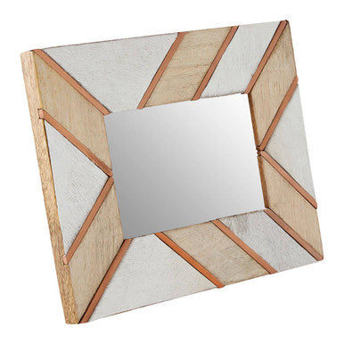 Orsina Photo Frame with Geometric Design and Mirror Effect for Modern Home Decor