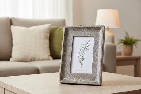 Shades 4 Seasons Photo Frame in rustic wood finish, perfect for displaying cherished memories