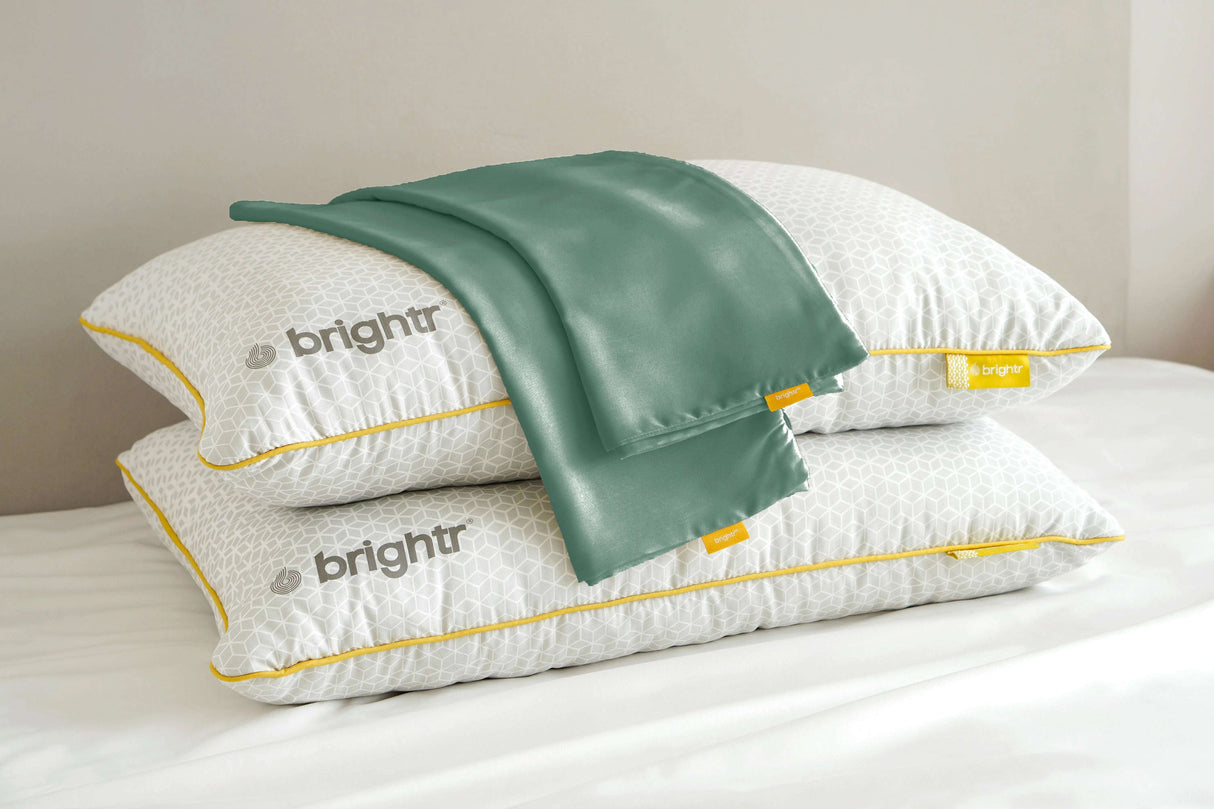 Brightr Sleep adjustable hypo-allergenic pillows with soft pillowcase designed for ultimate comfort