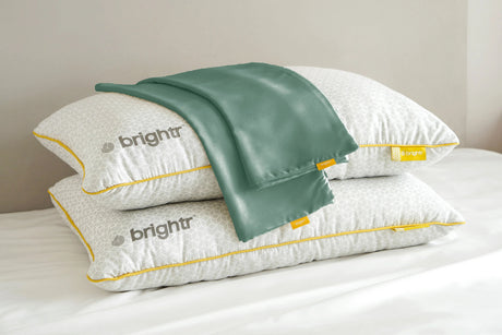Brightr Sleep adjustable hypo-allergenic pillows with soft pillowcase designed for ultimate comfort