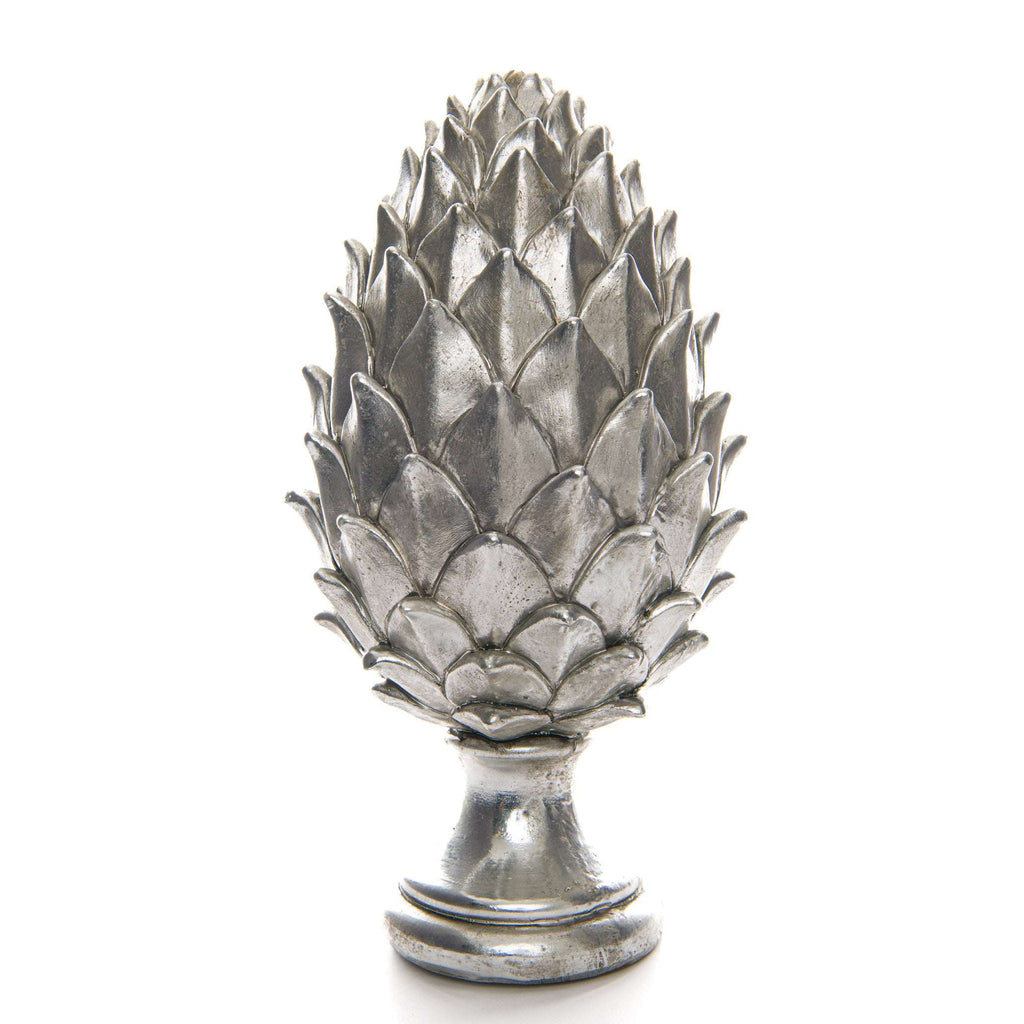 Shades 4 Seasons Silver Pinecone Finial Ornament SILVER CERAMIC Shades 4 Seasons