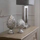 Shades 4 Seasons Silver Pinecone Finial Ornament Shades 4 Seasons