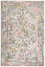 Elegant Pink Rug with Vintage Floral Pattern and Neutral Tones for Stylish Home Decor
