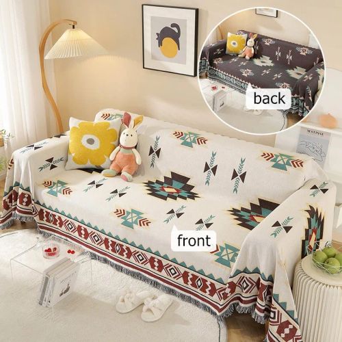 Blanekets Boho Plaid Blanket - Versatile Summer Throw for Home & Picnic N/A