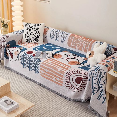 Blanekets Boho Plaid Blanket - Versatile Summer Throw for Home & Picnic N/A