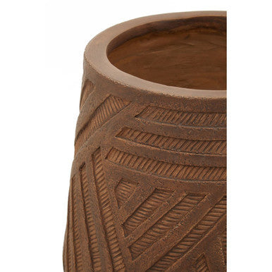 Orsina decorative planter with textured geometric design for indoor and outdoor plants