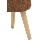 Orsina planter with textured brown finish and wooden legs for stylish plant display