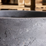 Jobu Home textured black planter with a natural look for indoor and outdoor plants