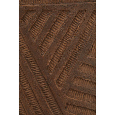 Orsina Decorative Planter in Rich Brown with Intricate Textured Surface Design