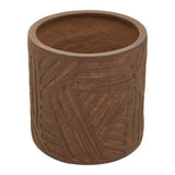 Orsina Brown Textured Planter for Indoor and Outdoor Plants featuring a Unique Design