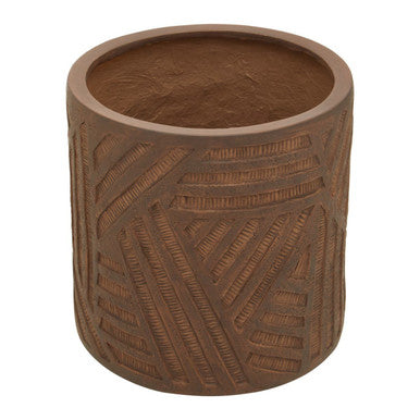 Orsina Brown Textured Planter for Indoor and Outdoor Plants featuring a Unique Design