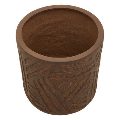 Orsina Brown Textured Planter with Unique Design for Indoor and Outdoor Use