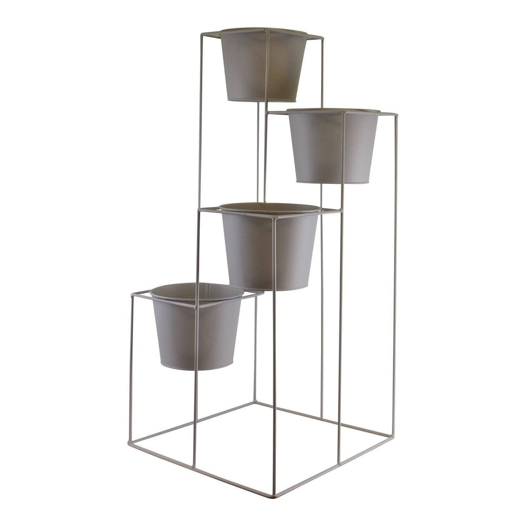 Potting Shed 4 Tier Planter Stand, Grey Geko Products