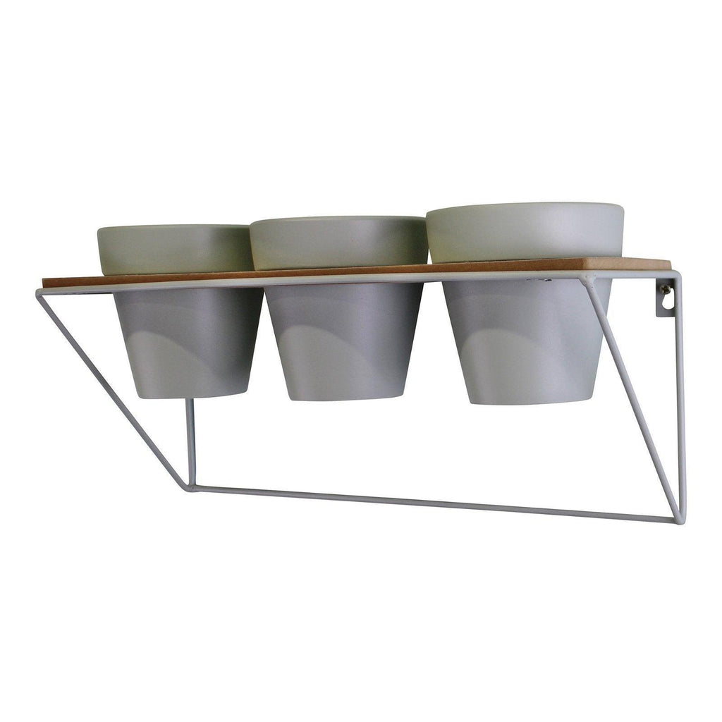 Potting Shed Triple Plant Pot Shelf, Green Geko Products