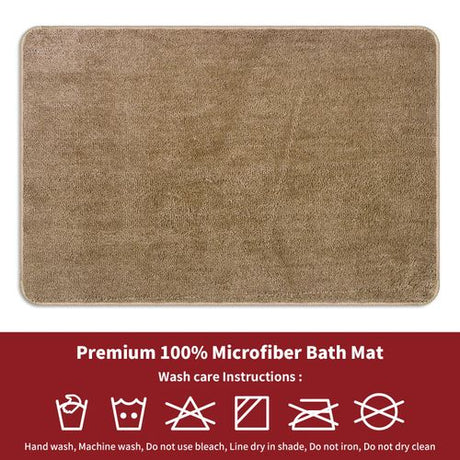 Vinsani Soft Microfiber Bath Mat - Quick Dry, Multiple Colors Vinsani