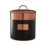 Orsina Bread Bin in black and copper finish for stylish kitchen storage