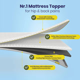 Brightr Sleep Nr.1 Mattress Topper for hip and back pain with cooling and antibacterial features