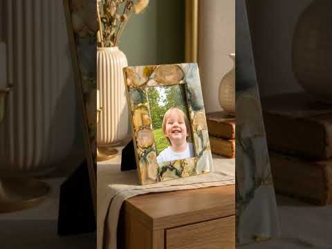 Bowerbird Small Green Agate 4In X 6In Photo Frame
