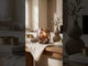Brown Marble Effect Large Candle Holder | Garan