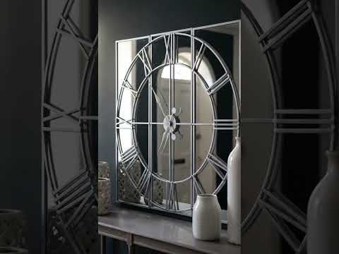 Shades 4 Seasons Mirrored Wall Clock with Roman Numerals