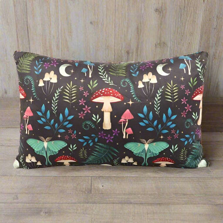40cm Rectangular Dark Forest Print Cushion N/A