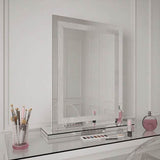Elegant Hollywood Pro Mirror with LED Lights, perfect for makeup and grooming in stylish vanity setup
