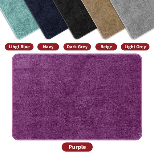 Vinsani Plush Purple Bath Mat for Soft Comfort Vinsani