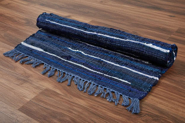 Large Rag Rug - 150x90cm - premium quality - Charcoal Greys AW Dropship UK