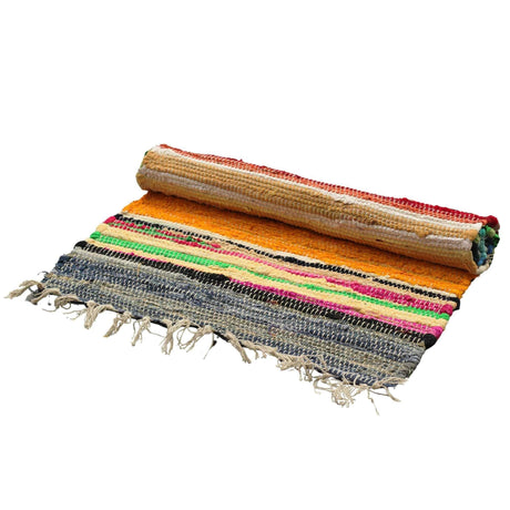 Large Rag Rug - 150x90cm - premium quality - Rainbow Colours AW Dropship UK