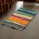 Large Rag Rug - 150x90cm - premium quality - Rainbow Colours AW Dropship UK