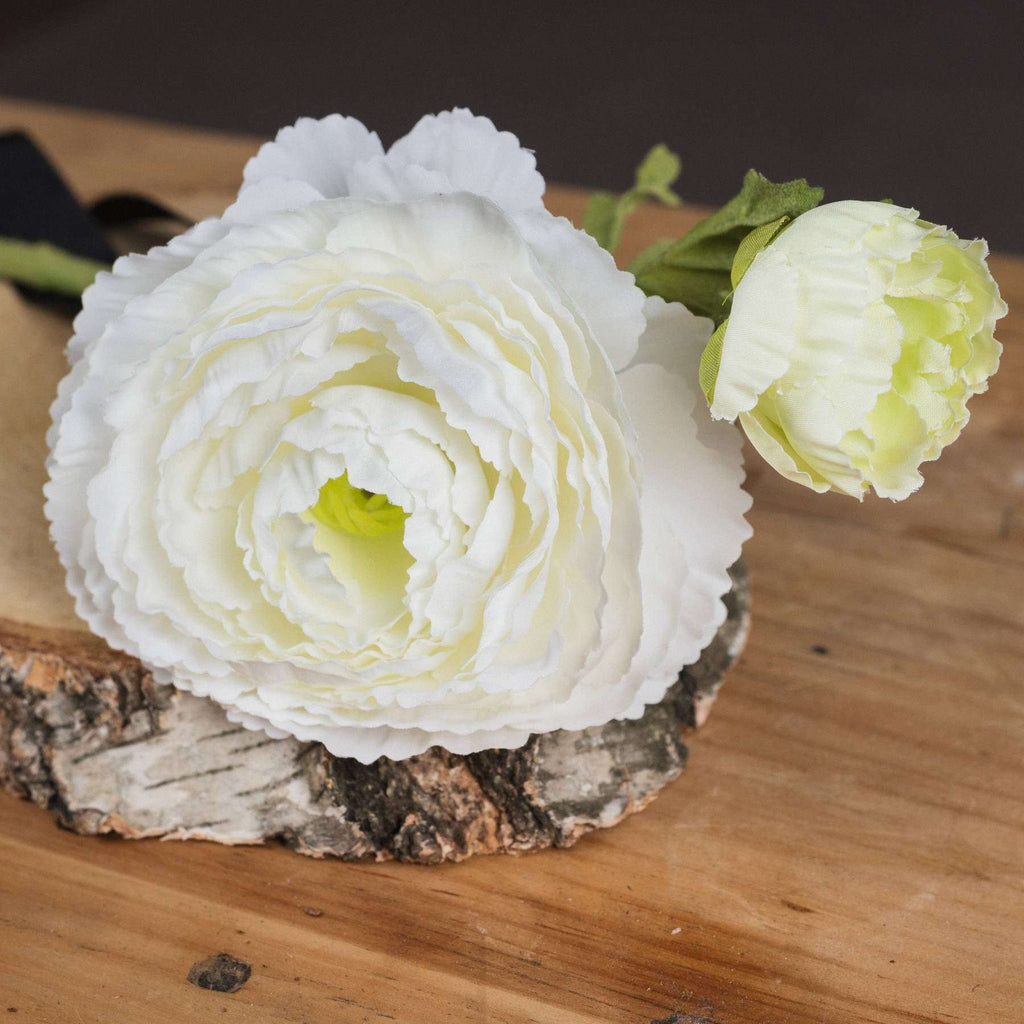 Shades 4 Seasons White Ranunculus Spray - Elegant Spring Stem Shades 4 Seasons