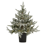 Shades 4 Seasons Christmas Tree with Snow-Like Foliage and Warm White LED Lights
