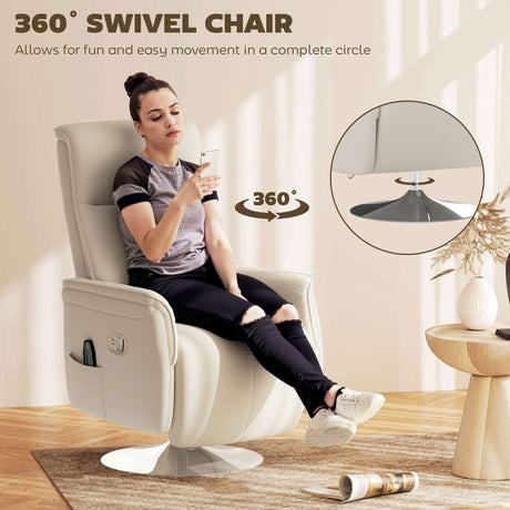 360 degree Swivel Recliner Armchair by Wise Galleria for comfortable seating and easy movement