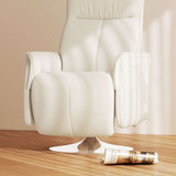 Wise Galleria Recliner Armchair in White Leather with Comfortable Padding and Swivel Base