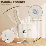 Wise Galleria Recliner Armchair in White with Quick Switch Design and Footrest features