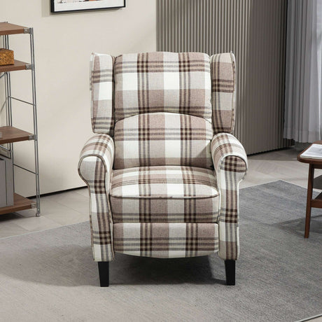 Wise Galleria Reclining Armchair in stylish plaid design for comfort and relaxation