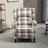 Wise Galleria Reclining Armchair in stylish plaid design for comfort and relaxation