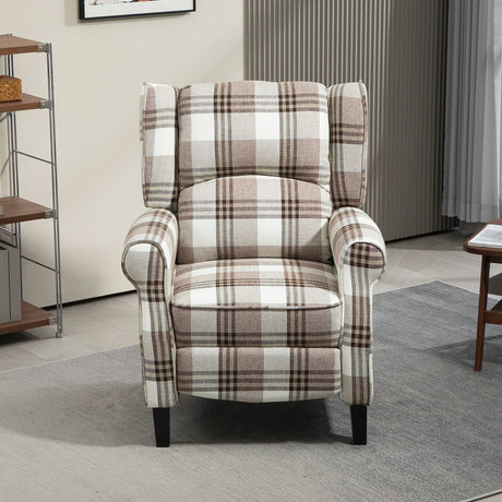 Wise Galleria Reclining Armchair in stylish plaid design for comfort and relaxation