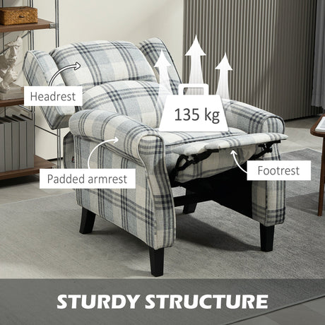 Wise Galleria Reclining Armchair with sturdy structure, padded armrest, and adjustable footrest support