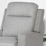 Comfortable Wise Galleria Reclining Chair in grey fabric with supportive backrest and padded armrests