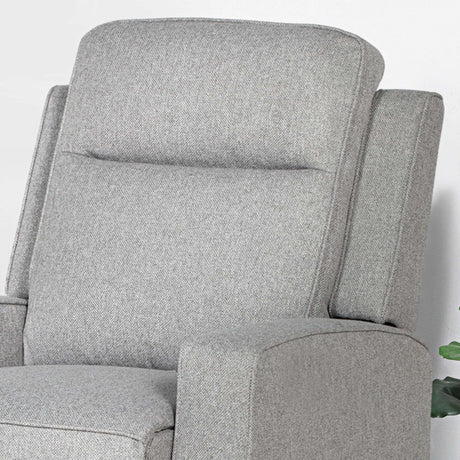 Comfortable Wise Galleria Reclining Chair in grey fabric with supportive backrest and padded armrests
