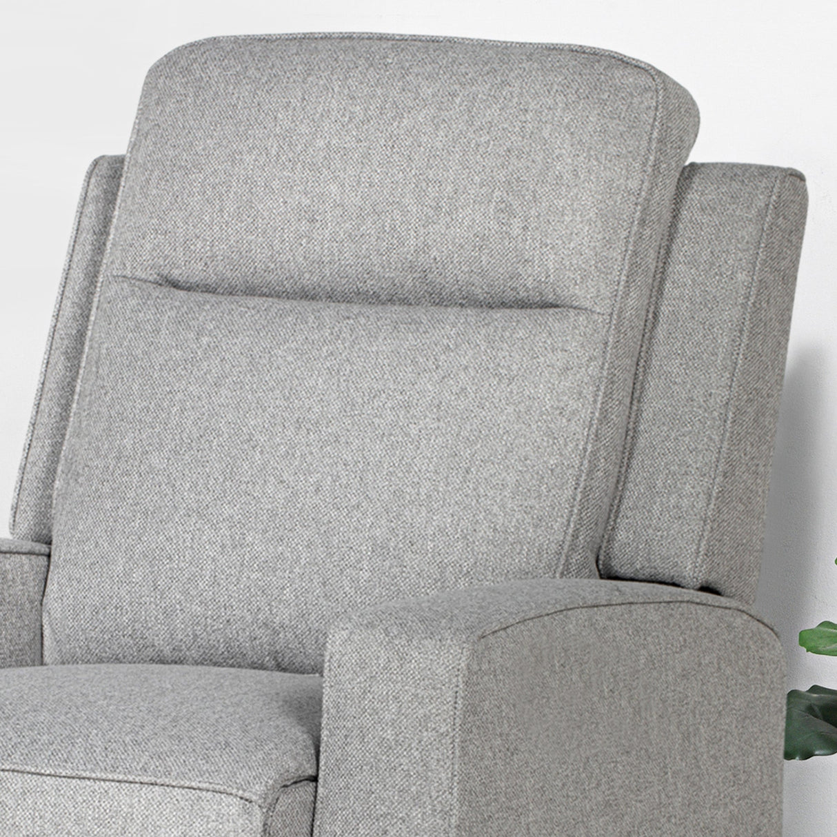 Comfortable Wise Galleria Reclining Chair in grey fabric with supportive backrest and padded armrests