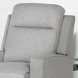 Comfortable Wise Galleria Reclining Chair in grey fabric with supportive backrest and padded armrests