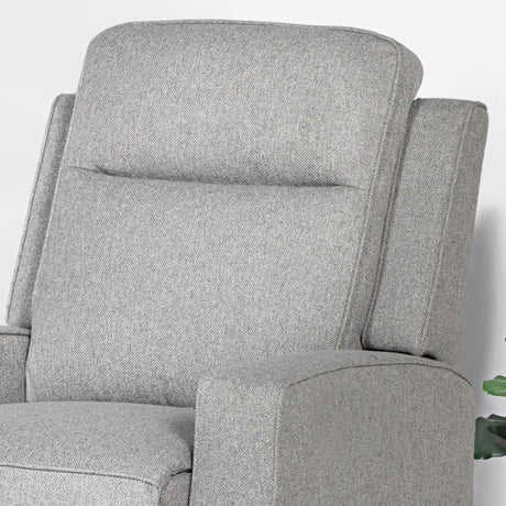 Comfortable Wise Galleria Reclining Chair in grey fabric with supportive backrest and padded armrests