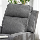 Wise Galleria Reclining Chair in Grey Fabric with Plush Cushions for Comfortable Seating