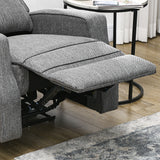 Wise Galleria Reclining Chair in grey fabric with extended footrest for comfortable seating