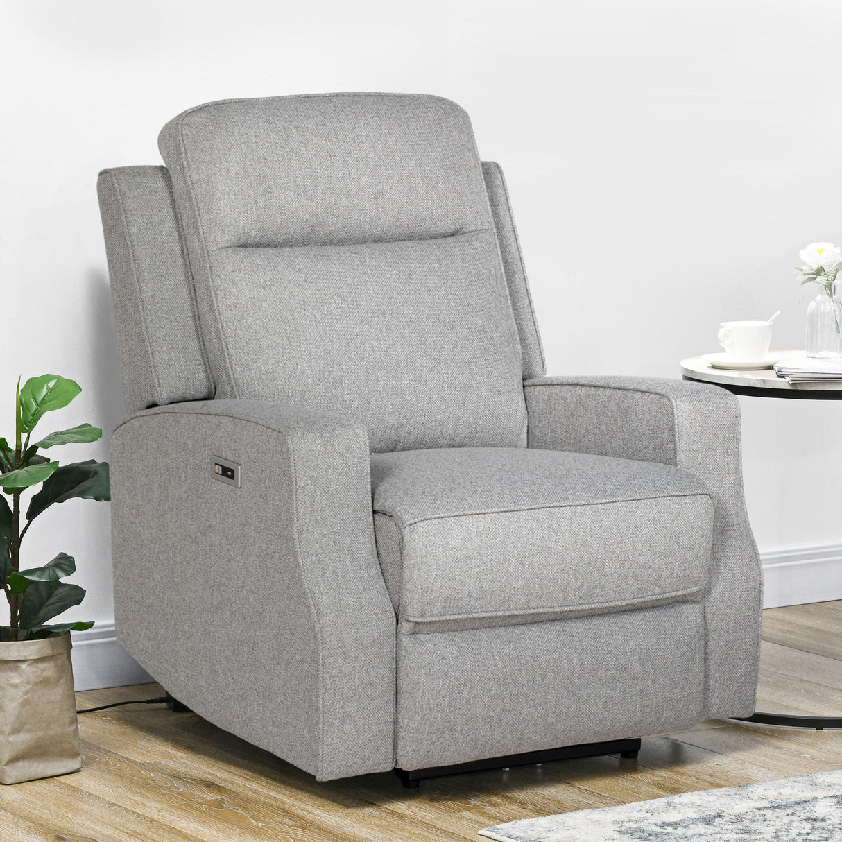 Wise Galleria Reclining Chair in Grey Upholstery with Comfortable Design for Relaxation