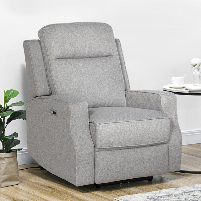 Wise Galleria Reclining Chair in Grey Upholstery with Comfortable Design for Relaxation