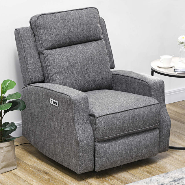 Comfortable grey Reclining Chair with plush cushions for relaxation in any home setting